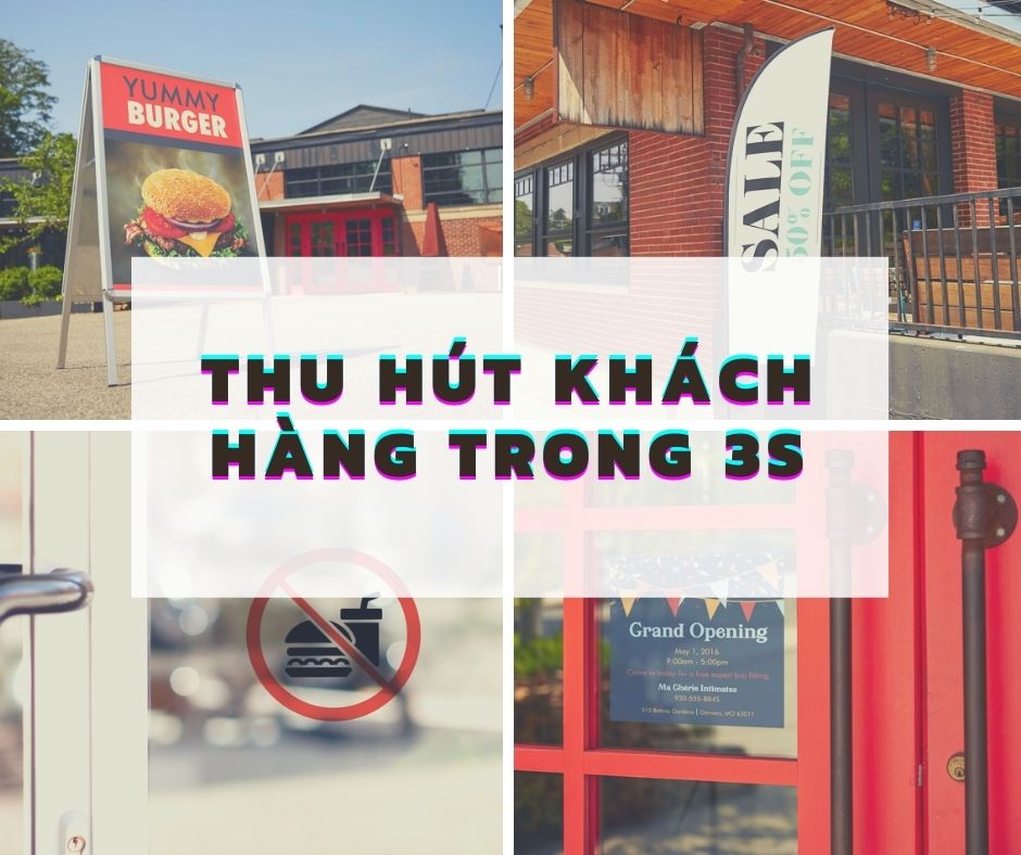 CÁCH ĐỂ BẢNG HIỆU CỦA BẠN THU HÚT KHÁCH HÀNG TRONG VÒNG 3s